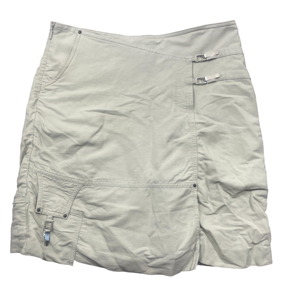 Jamie Sadock 8 Beige Skort‎ Pockets Side Zip Rayon Blend
